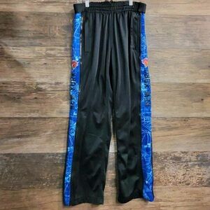 New York Knicks Basketball Men's Black Joggers with Blue Accents